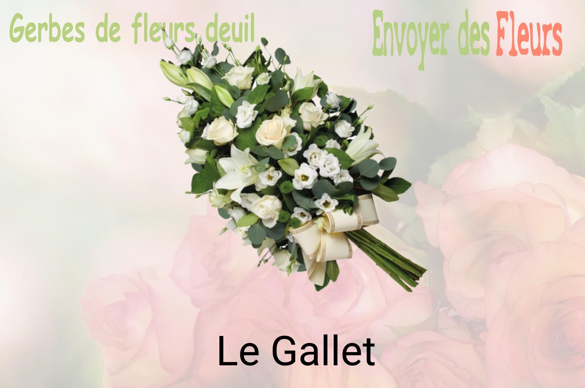 Gerbe de fleurs de deuil livrée à Le Gallet